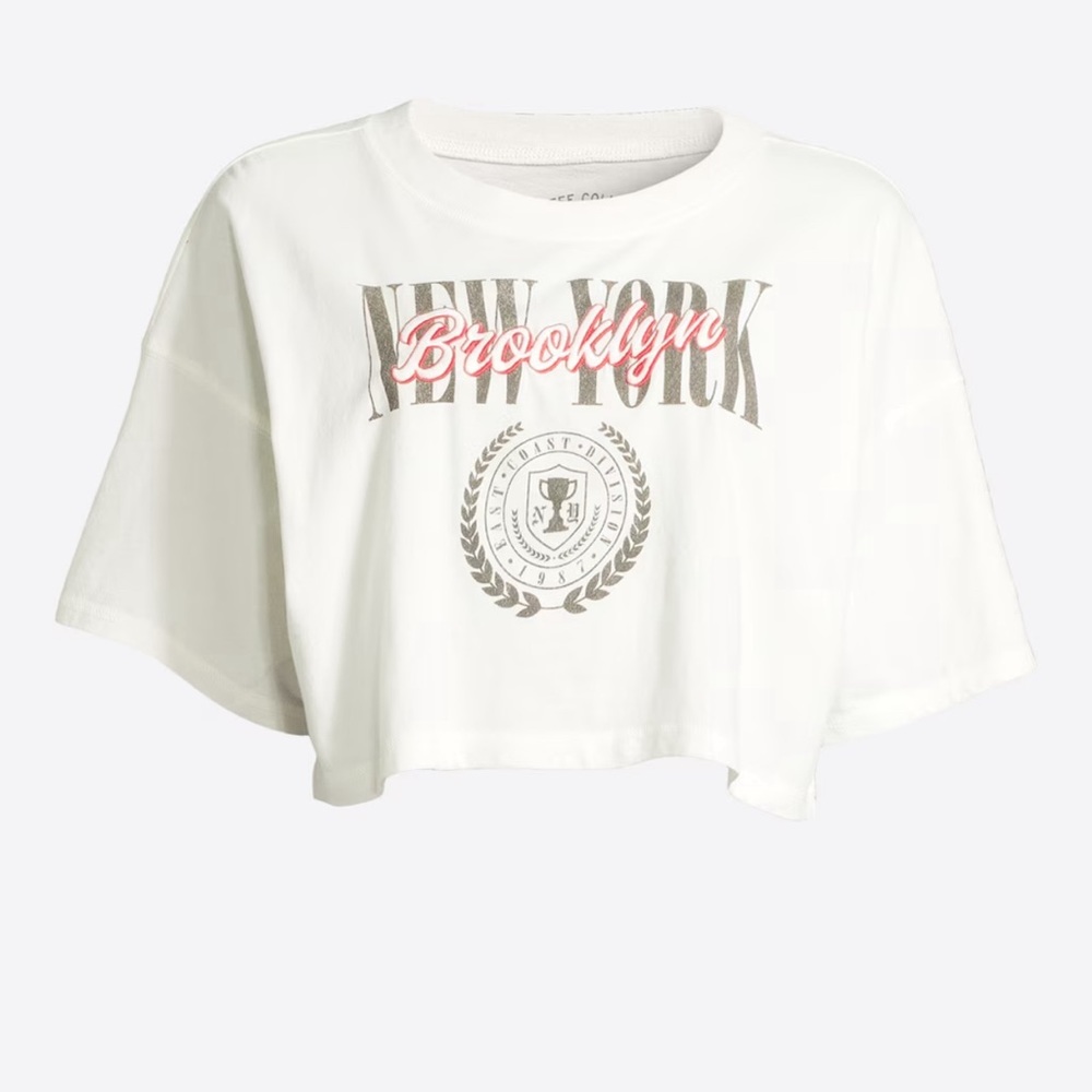 Brooklyn White Graphic Tee